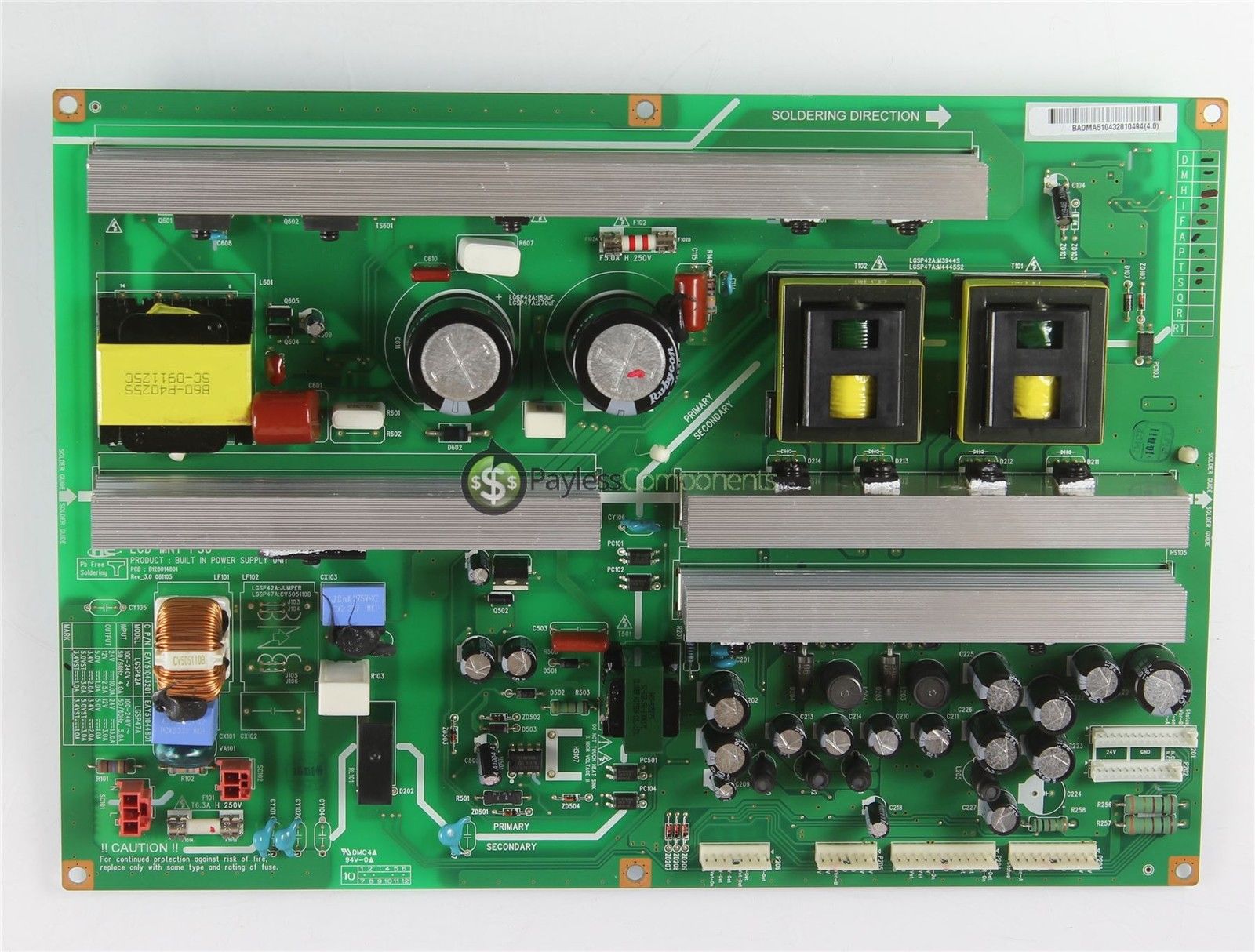 Sony EAY51043201 Power Supply Board FWD-S42H1 LGSP42A